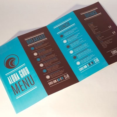 Custom Menu Printing - Example - "ALOHA GRUB MENU"