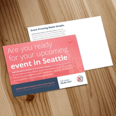 Custom Postcard Printing Services from AlphaGraphics Seattle